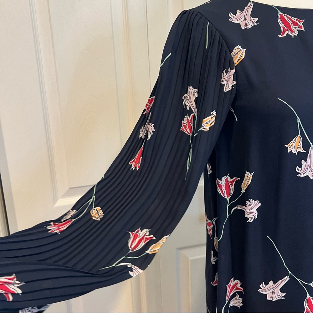 🍋 Vero Moda Navy Blue Floral Dress - XS - Picture 4 of 7